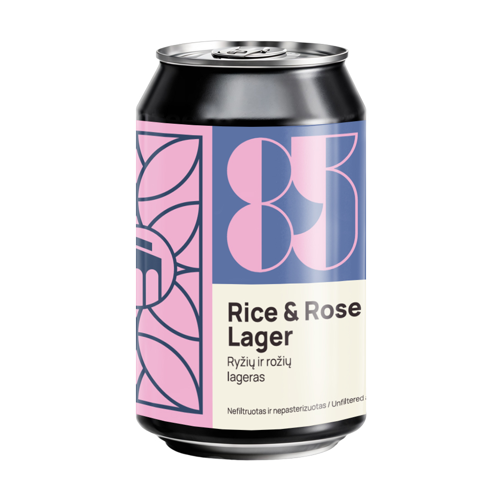 Rice & Rose lager 4.7% ABV /12.5°P 