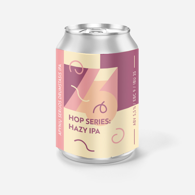 Hop series Hazy IPA  5.5%ABV /17°P