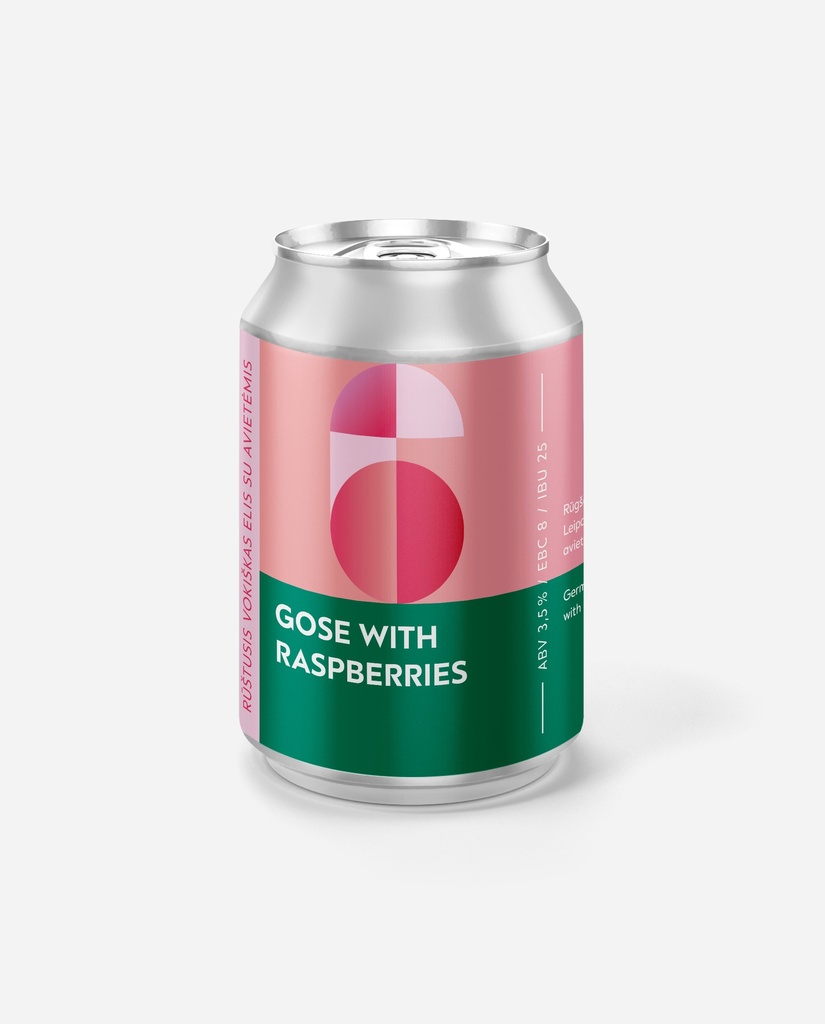 Gose with raspberries 3.5%ABV 8°P