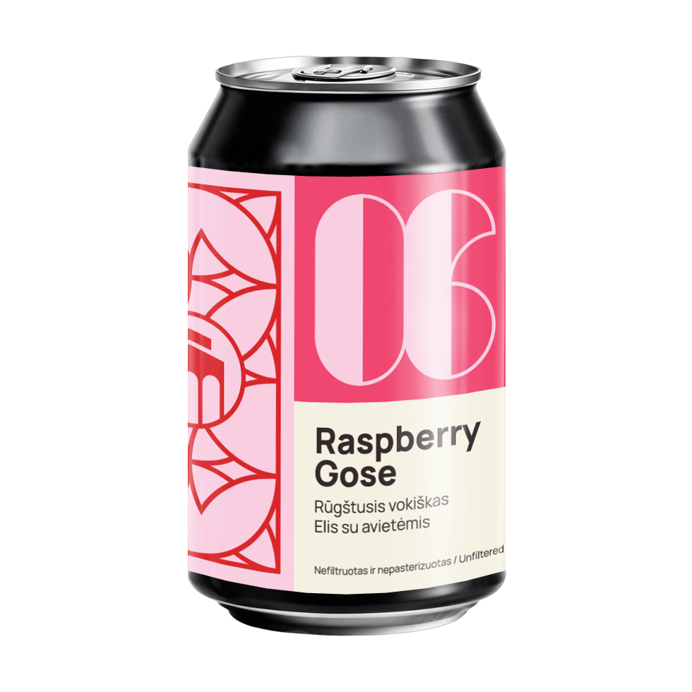 Gose with raspberries 3.5%ABV 8°P
