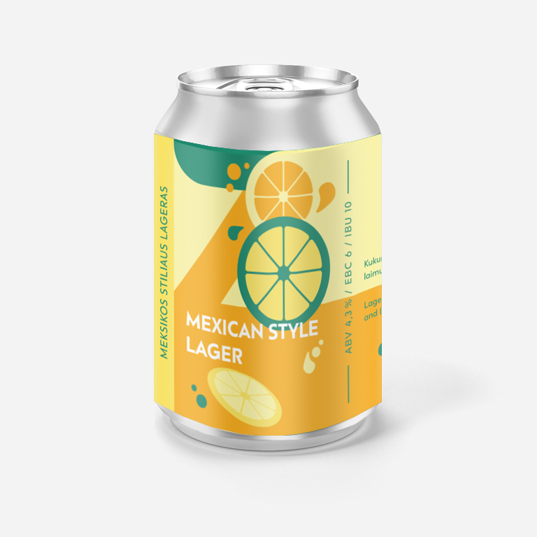 Mexican Style Lager  4.3%ABV /11°P