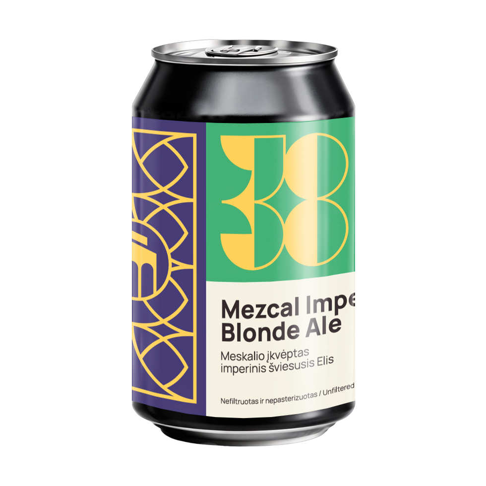 Alus Mezcal infused Imperial Blonde Ale  10.2%ABV 23°P